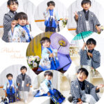 奈良市から七五三｜3歳＆5歳男の子兄弟の凛々しい和装ツーショット♪